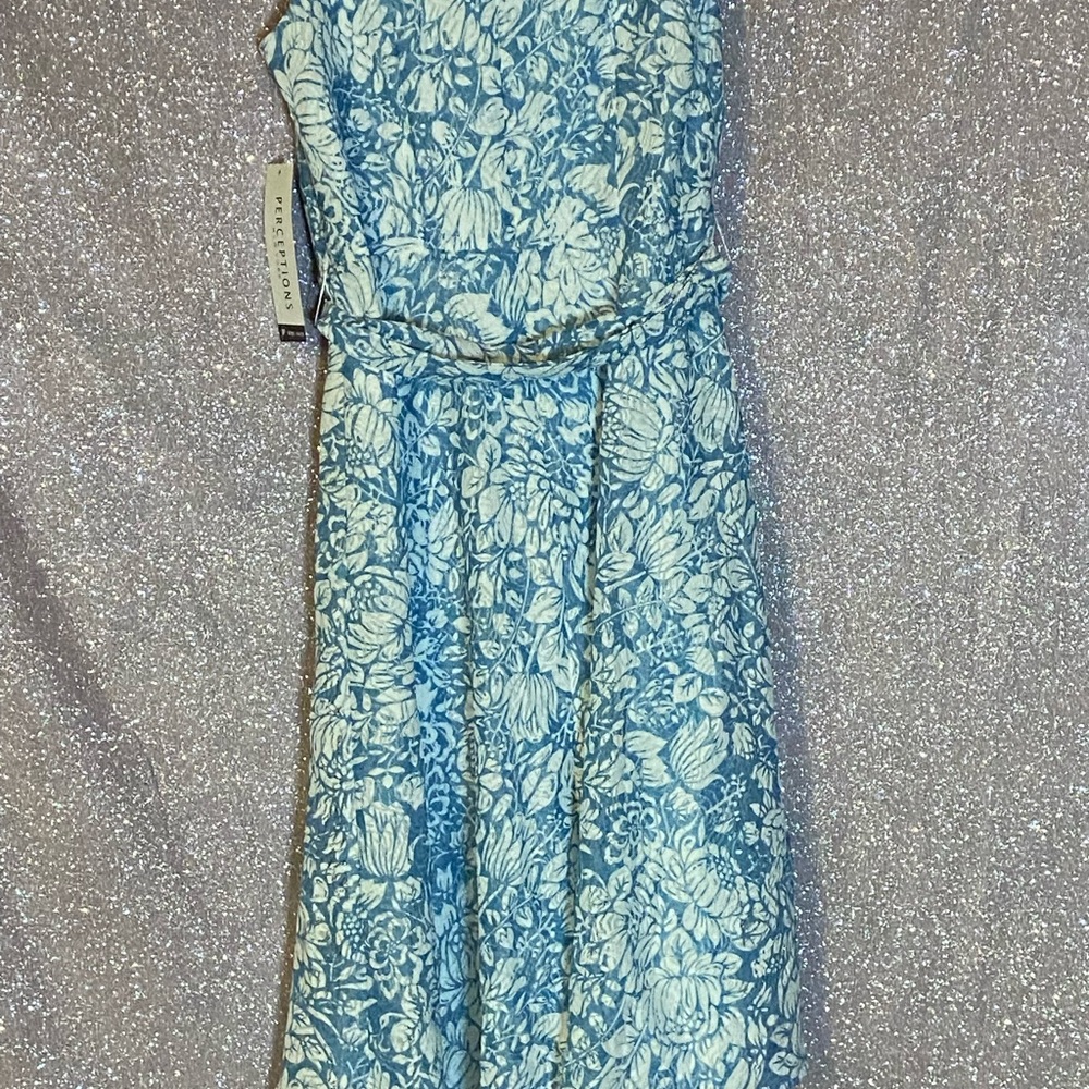 New with tags blue and white sleeveless dress